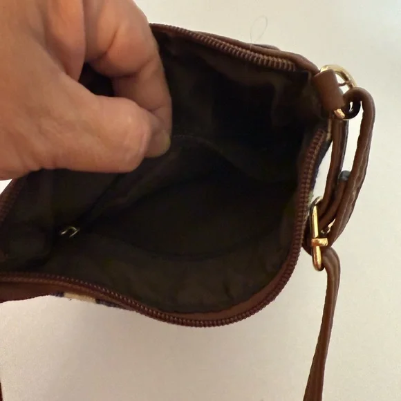 Llama And Cactus Stylish Brown and Blue, Faux Leather Crossbody Bag, Super Cute - Picture 6 of 9